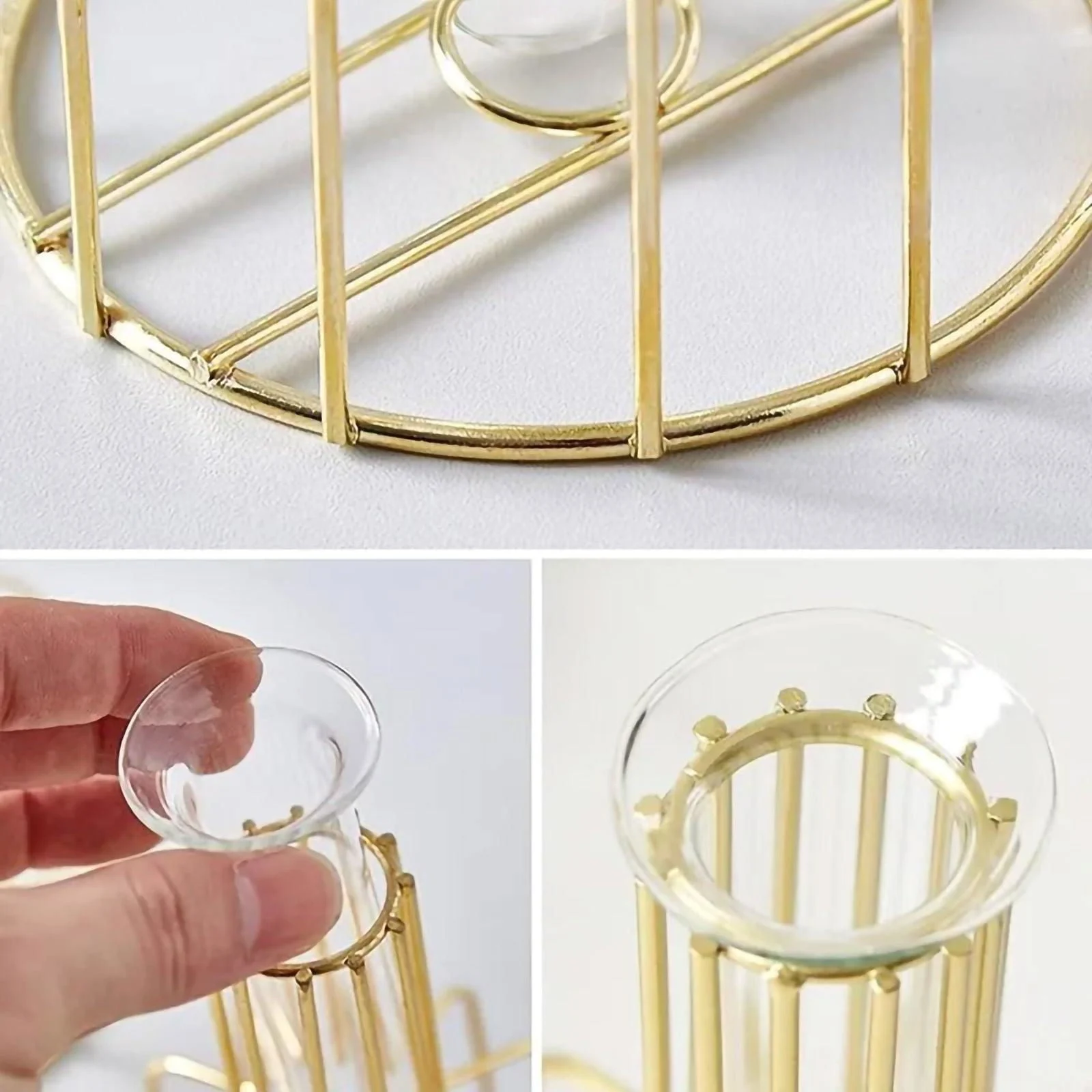 Iron Frame Hydroponic Vases -