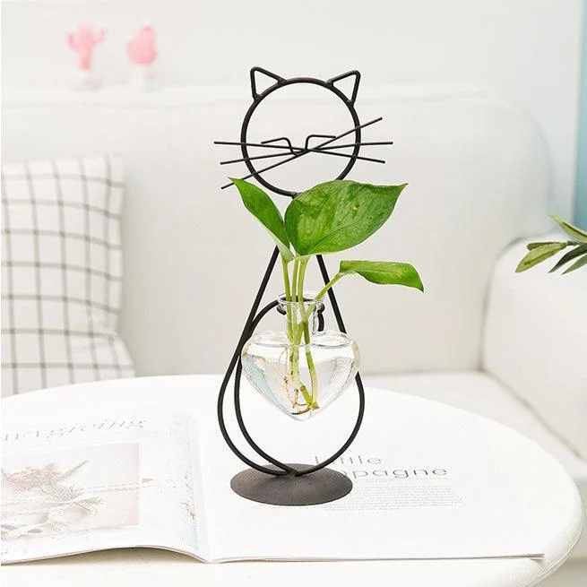 Iron_Kitty_Cat_with_Glass_Heart_Vase_Propagation_Station_Planters_-_-4302610 Iron Kitty Cat with Glass Heart Vase Propagation Station Planters -