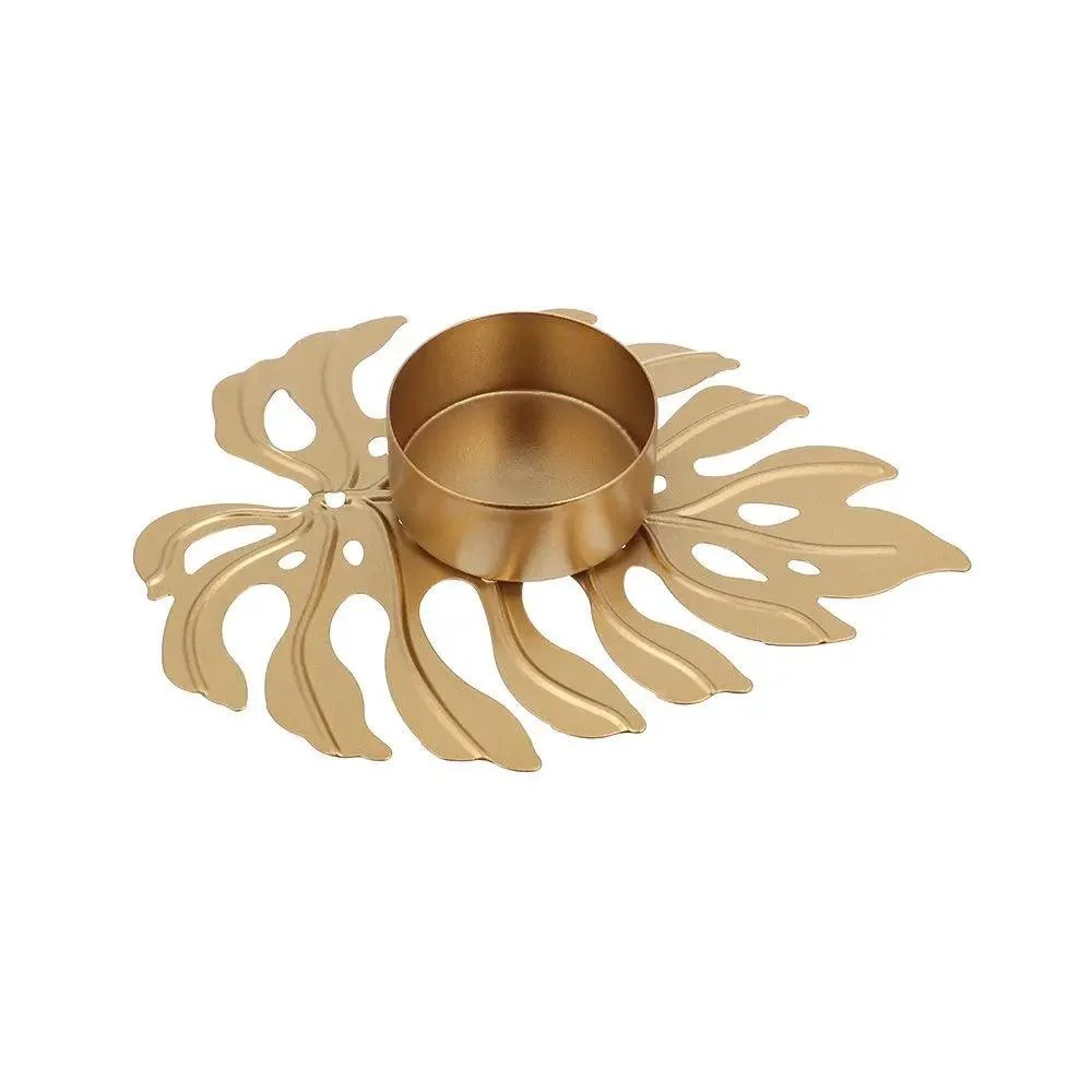 Iron_Monstera_Leaf_Candle_Holder_-_-4302659 Iron Monstera Leaf Candle Holder -