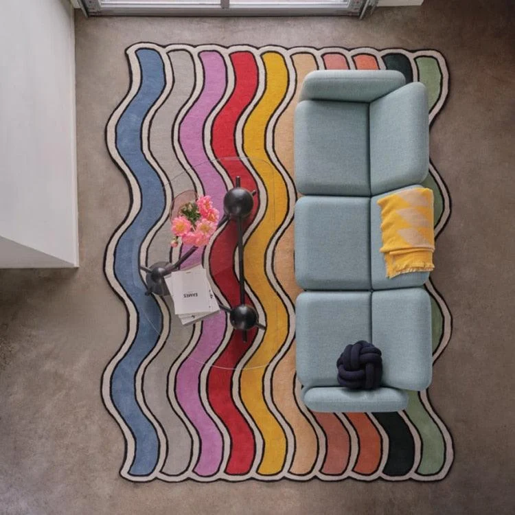 Irregularity Cute Rainbow Fluffy Carpet -