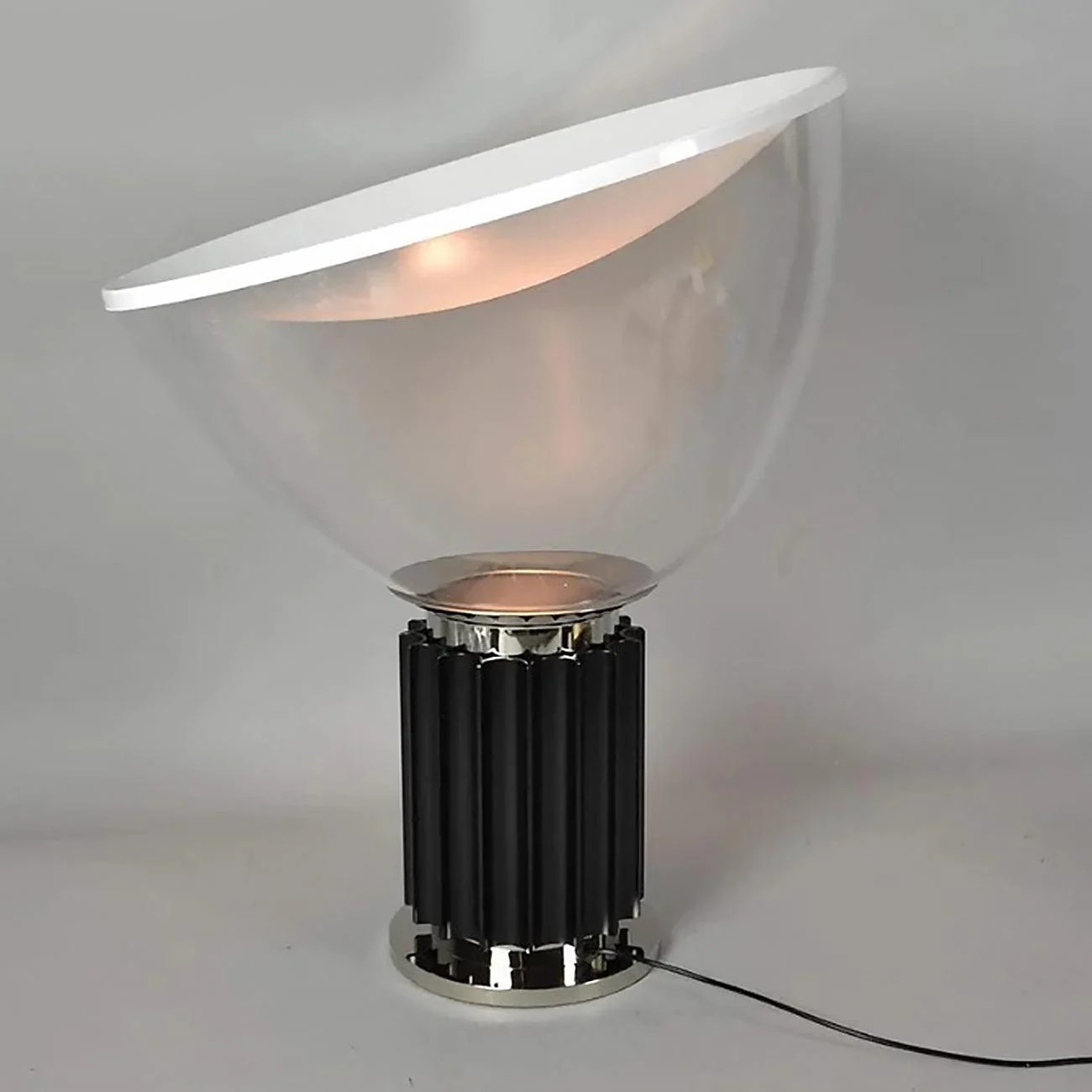 Italian_Style_Transparent_Bowl_Chrome_Lamp_-_-4304531 Italian Style Transparent Bowl Chrome Lamp -