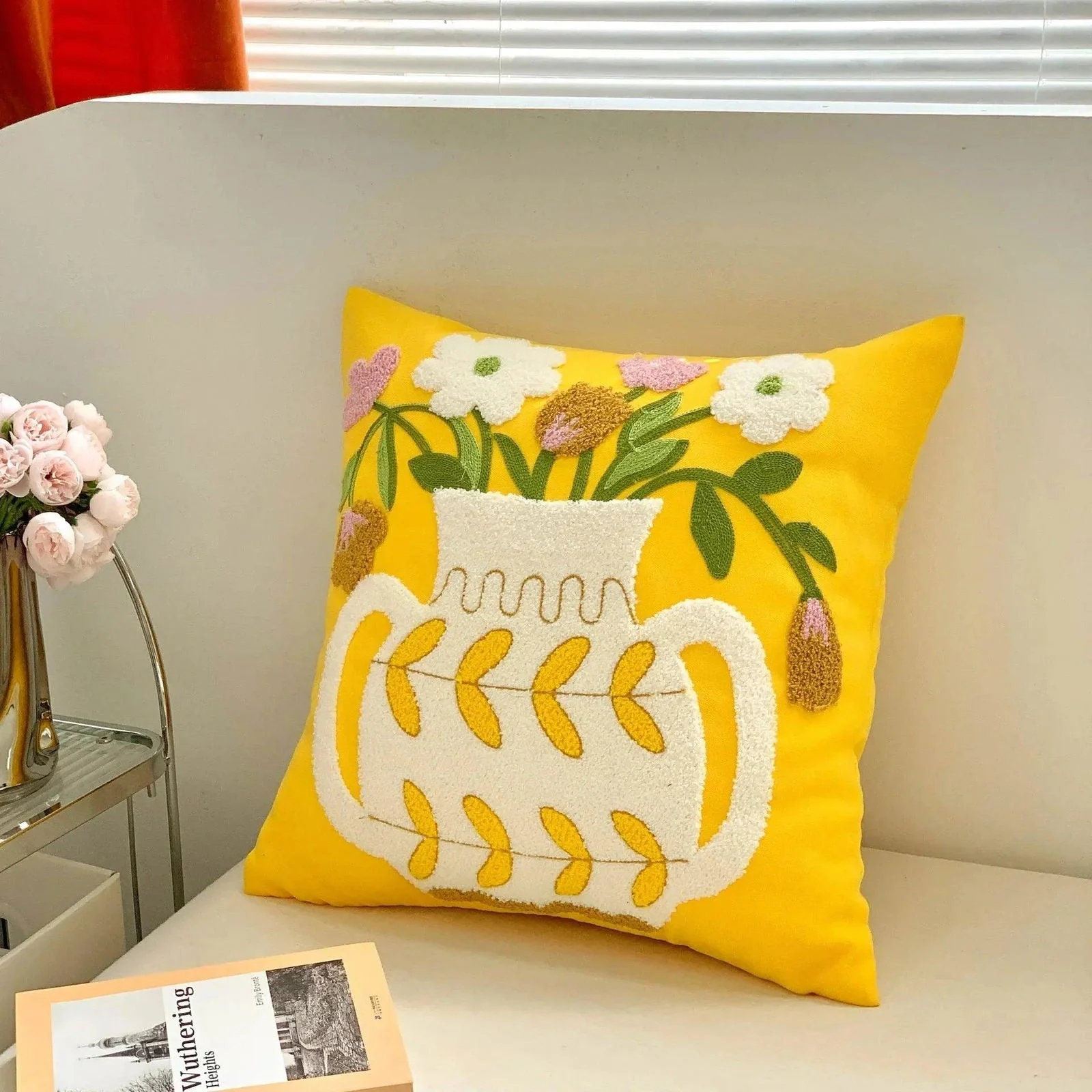 Jacquard_Floral_Design_Cushion_Cover_-_-_tag1_-4280522 Jacquard Floral Design Cushion Cover - - #tag1#