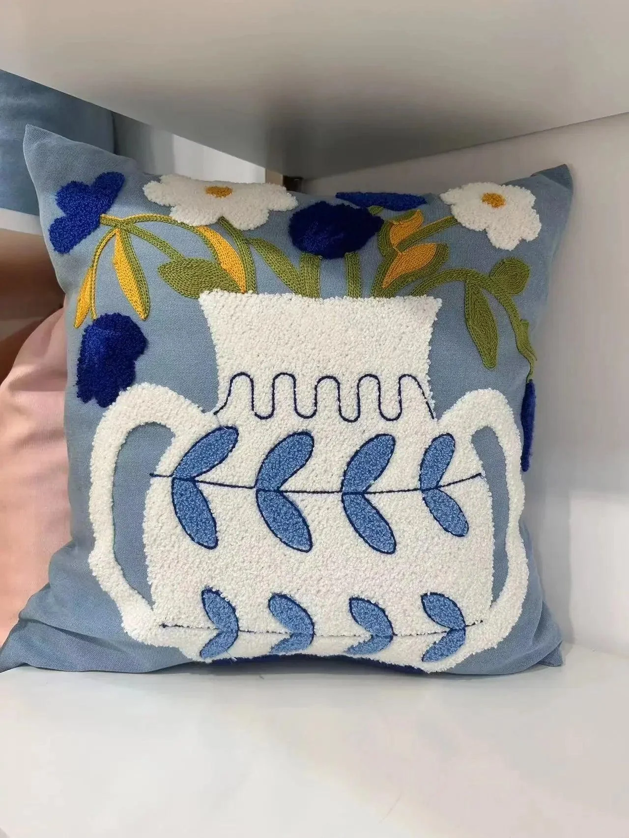 Jacquard_Floral_Design_Cushion_Cover_-_-_tag1_-4280534 Jacquard Floral Design Cushion Cover - - #tag1#