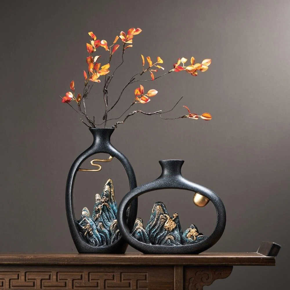 Japanese Decor Art Vase - Homeko