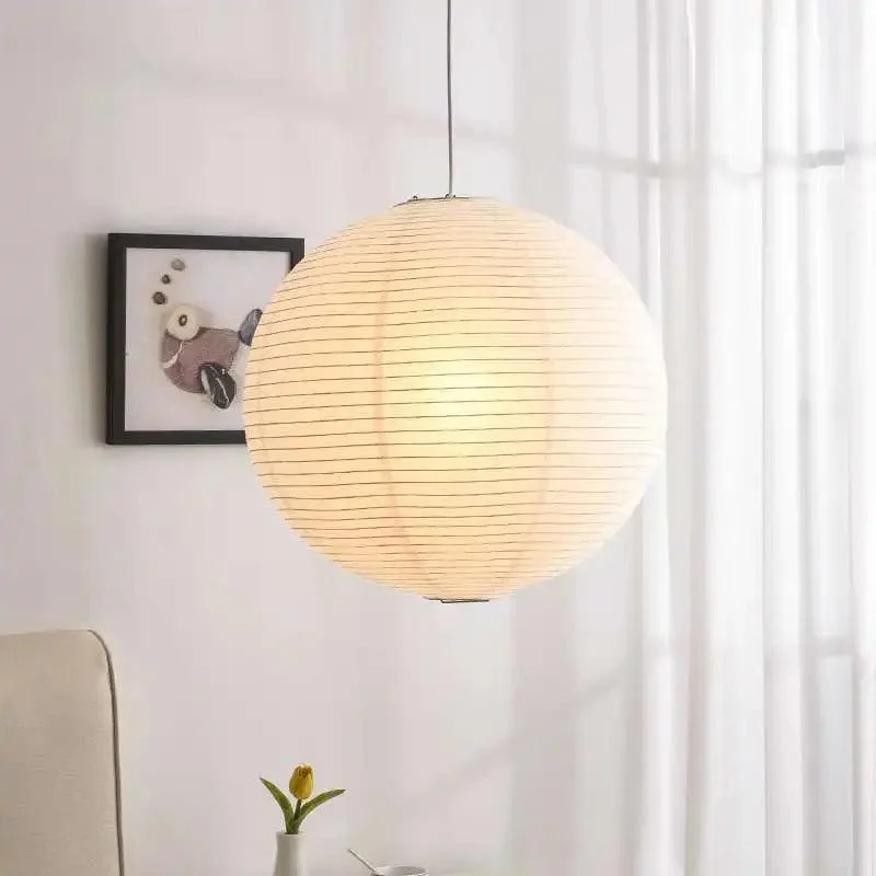 Japanese Wabi-Sabi Style Rice Paper Pendent Ceiling Lamp -