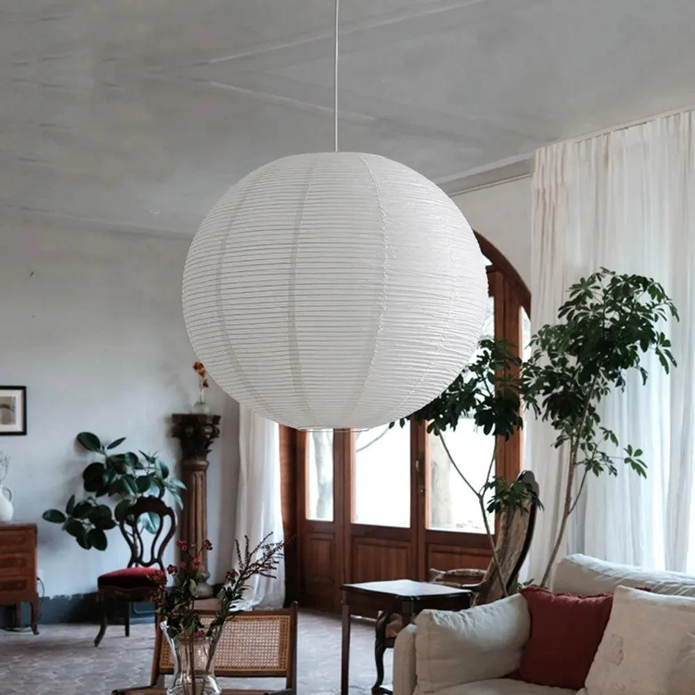 Japanese Wabi-Sabi Style Rice Paper Pendent Ceiling Lamp -