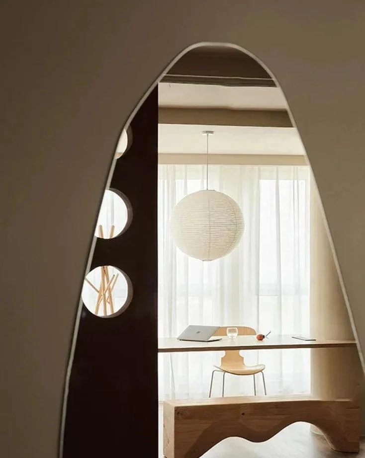 Japanese Wabi-Sabi Style Rice Paper Pendent Ceiling Lamp -