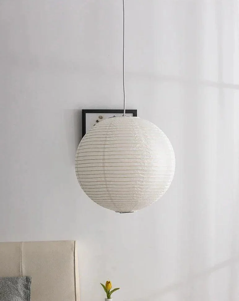 Japanese Wabi-Sabi Style Rice Paper Pendent Ceiling Lamp -