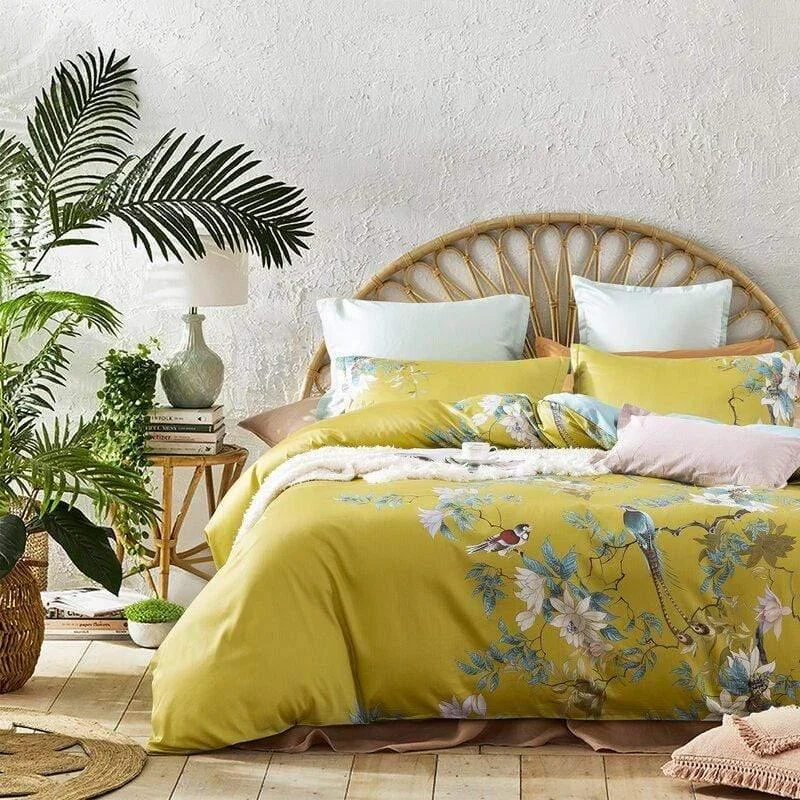 Juhl_Botanical_Bird_and_Tree_Branches_Reversible_Duvet_Cover_Set Juhl Botanical Bird And Tree Branches Reversible Duvet Cover Set