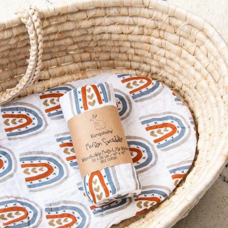 Kangobaby 100% Cotton Muslin Swaddle -
