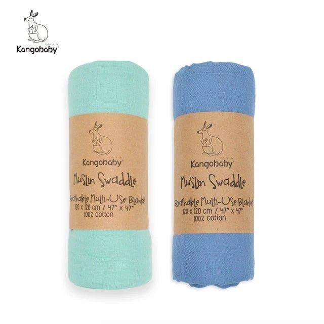 Kangobaby_100_Cotton_Muslin_Swaddle_2pk_-_-4310992 Kangobaby 100% Cotton Muslin Swaddle (2pk) -