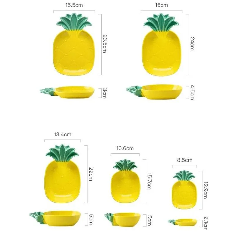Kawaii_Ceramic_Pineapple_Plates_-_-4311308 Kawaii Ceramic Pineapple Plates -