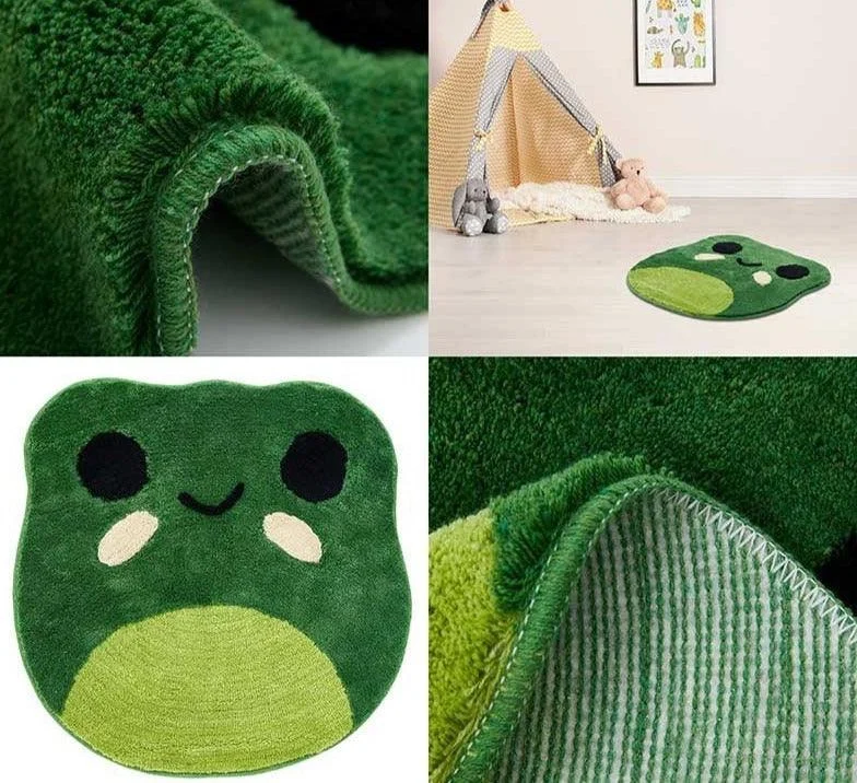 Kawaii_Non_Slip_Fluffy_Green_Frog_Rug_-_-4311555 Kawaii Non Slip Fluffy Green Frog Rug -
