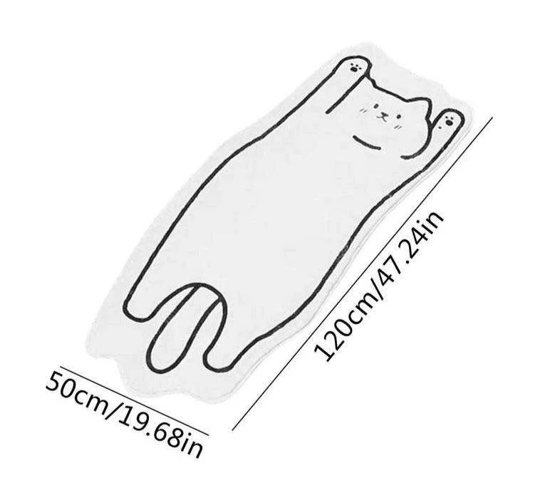 Kawaii Non slip Bedroom Cat Rug -
