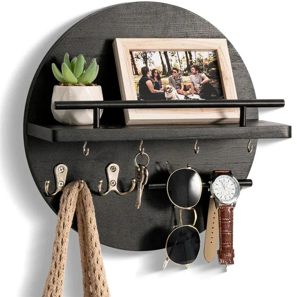 Key_holder_round_-_Wood_-_Environmentally_friendly_-_For_Living_room-Hallway_-_Wall_mounted_-_29_11cm_-_-_tag1_-4284108 Key holder round - Wood - Environmentally friendly - For Living room/Hallway - Wall mounted - 29*11cm - - #tag1#