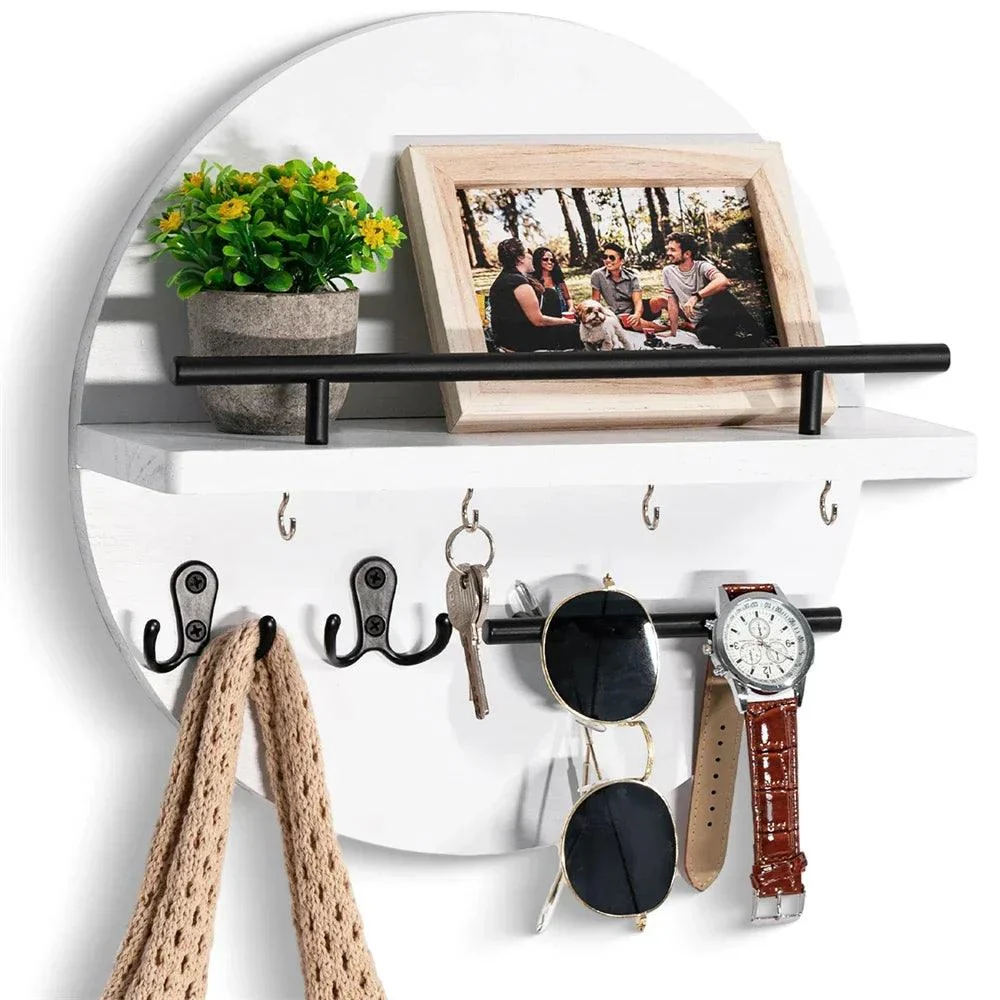 Key_holder_round_-_Wood_-_Environmentally_friendly_-_For_Living_room-Hallway_-_Wall_mounted_-_29_11cm_-_-_tag1_-4284136 Key holder round - Wood - Environmentally friendly - For Living room/Hallway - Wall mounted - 29*11cm - - #tag1#