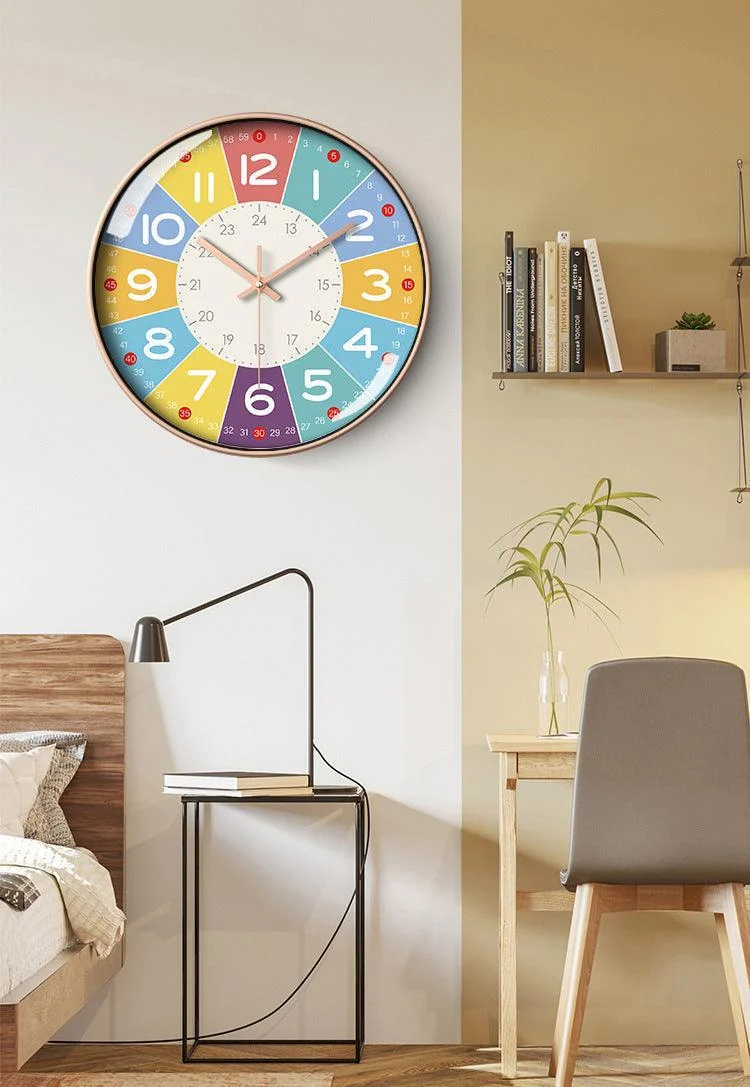 Kids_Bedroom_Nursery_Silent_Wall_Clock_12_Inches_-_-4311958 Kids Bedroom Nursery Silent Wall Clock 12 Inches -