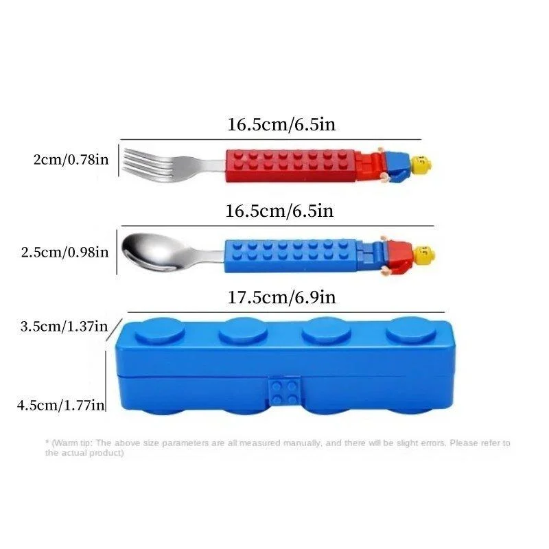 Kids Building Bricks Spoon & Fork Set -  - #tag1#