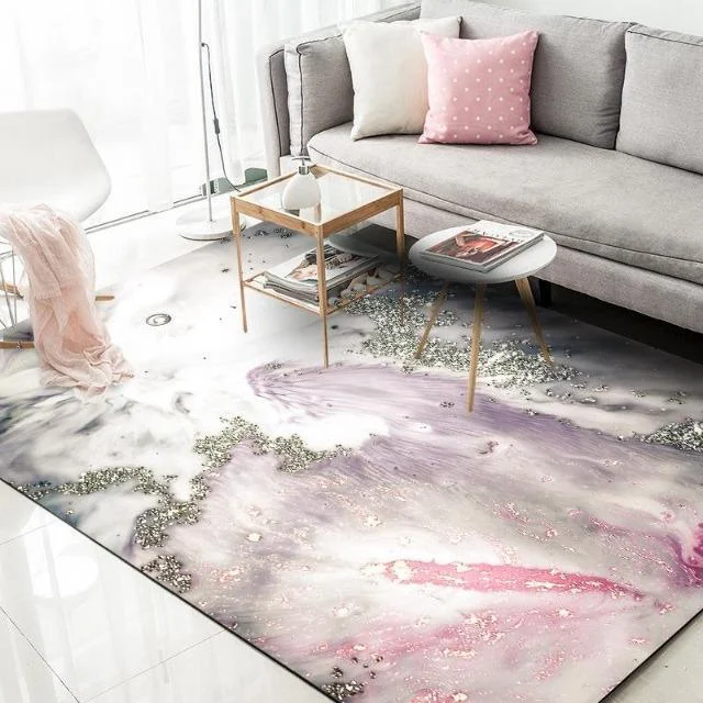 Kiera-GoldenPowderMarblePatternCarpet-Homeko2 Kiera - Golden Powder Marble Pattern Carpet - Homeko