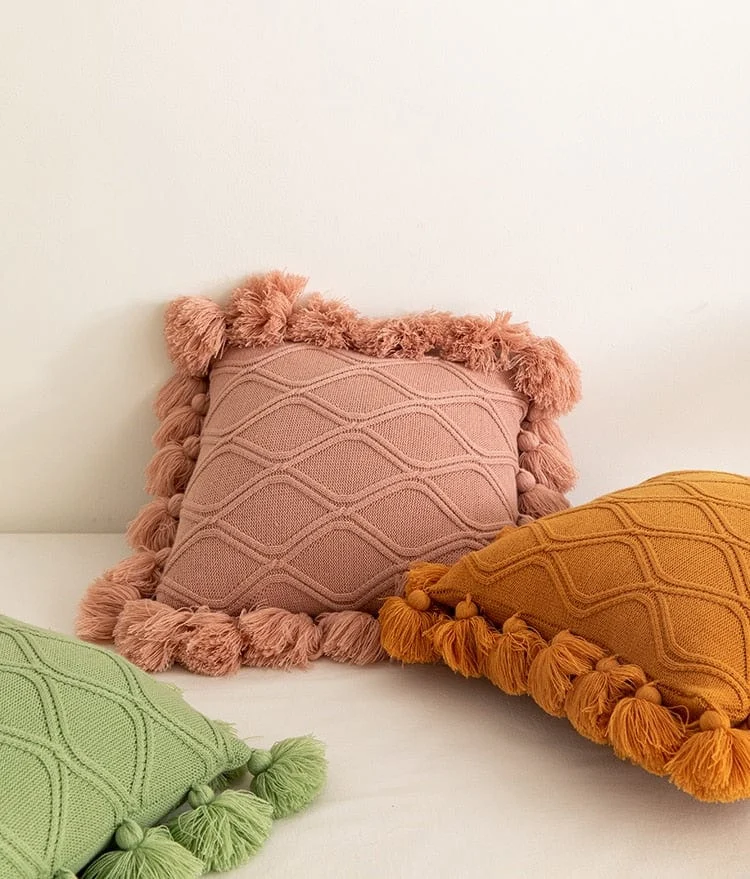 Knit_Tassel_Pillow_Cover_-_-_tag1_-4287973 Knit Tassel Pillow Cover - - #tag1#