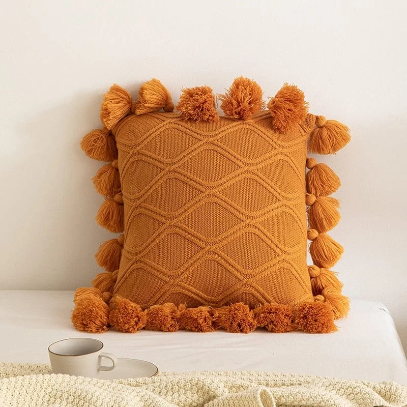 Knit_Tassel_Pillow_Cover_-_-_tag1_-4287978 Knit Tassel Pillow Cover - - #tag1#