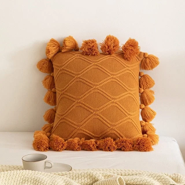 Knit_Tassel_Pillow_Cover_-_-_tag1_-4287994 Knit Tassel Pillow Cover - - #tag1#