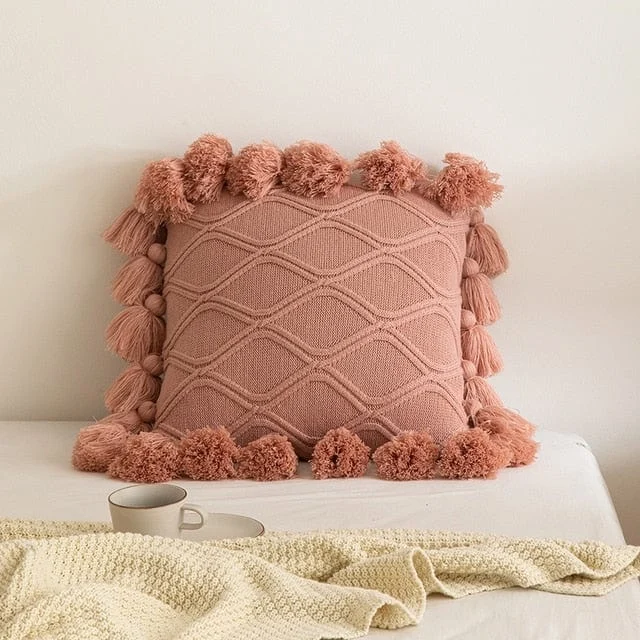 Knit_Tassel_Pillow_Cover_-_-_tag1_-4288002 Knit Tassel Pillow Cover - - #tag1#