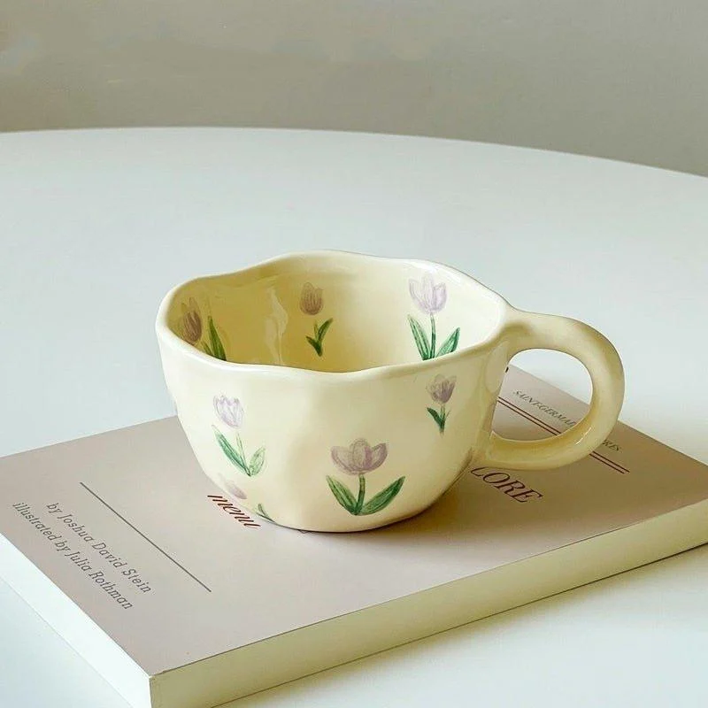 Korean_Style_Irregular_Flower_Ceramic_Mug_-_-_tag1_-4288544 Korean Style Irregular Flower Ceramic Mug - - #tag1#
