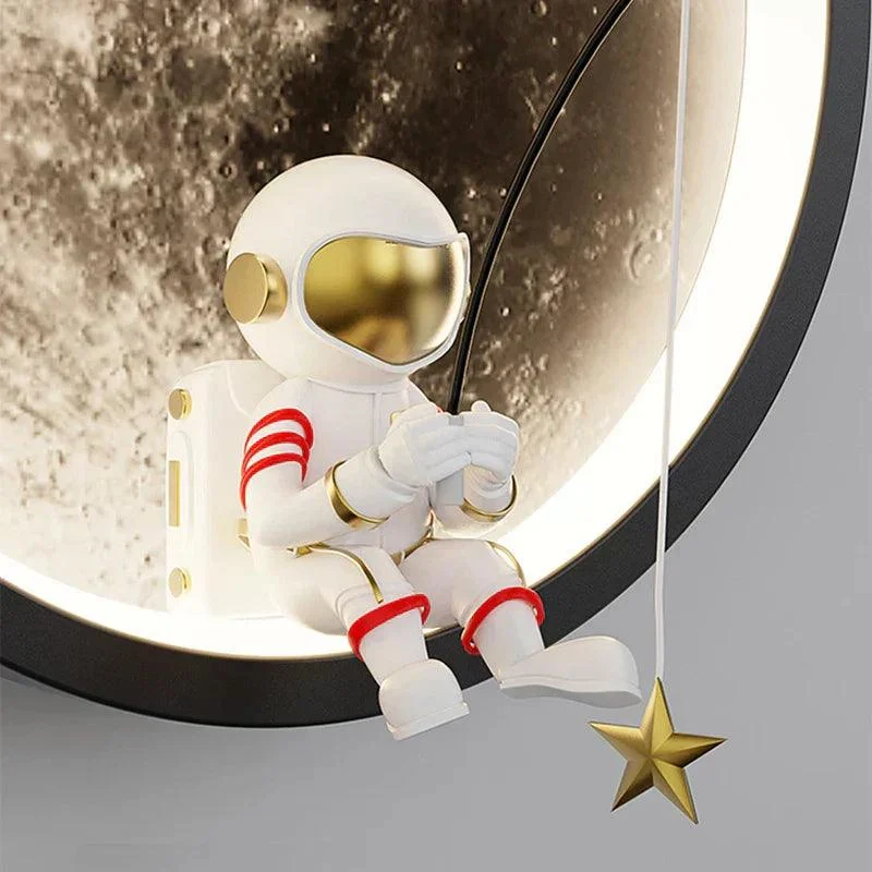 Led Moon Wall Lamp Modern Cartoon Astronaut Wall Sconces Children S Room Living Room Bedroom Bedside Ccccb285 9221 4c06 Ac79 D94d5d0a59c1