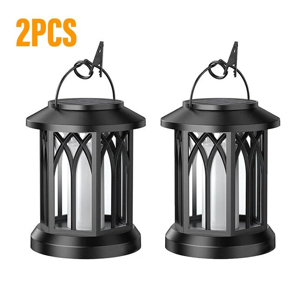 LED Solar Energy Flame Simulation Lamp with Clip Waterproof -  - #tag1#