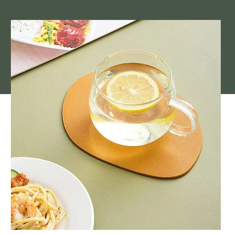 Leather Smiley Face Placemat -