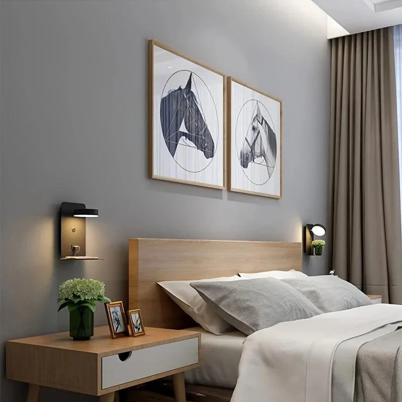 Led-Wandlamp-Modern-Eenvoud-Interieur-Wandlamp-Slaapkamer-Nachtlampje-Led-Licht-Met-Usb-Mobiele-Telefoon-Opladen Led Wandlamp Modern Eenvoud Interieur Wandlamp Slaapkamer Nachtlampje Led Licht Met Usb Mobiele Telefoon Opladen