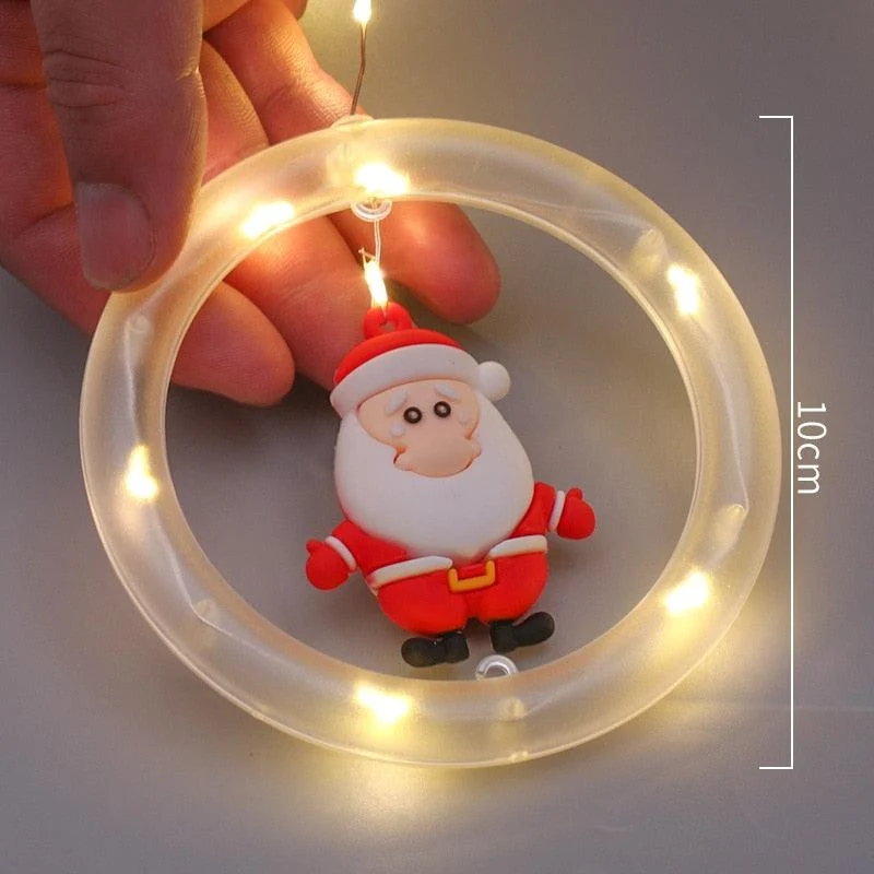 Led_Santa_Snowman_Curtain_Light_With_Rings_-_-4317432 Led Santa Snowman Curtain Light With Rings -
