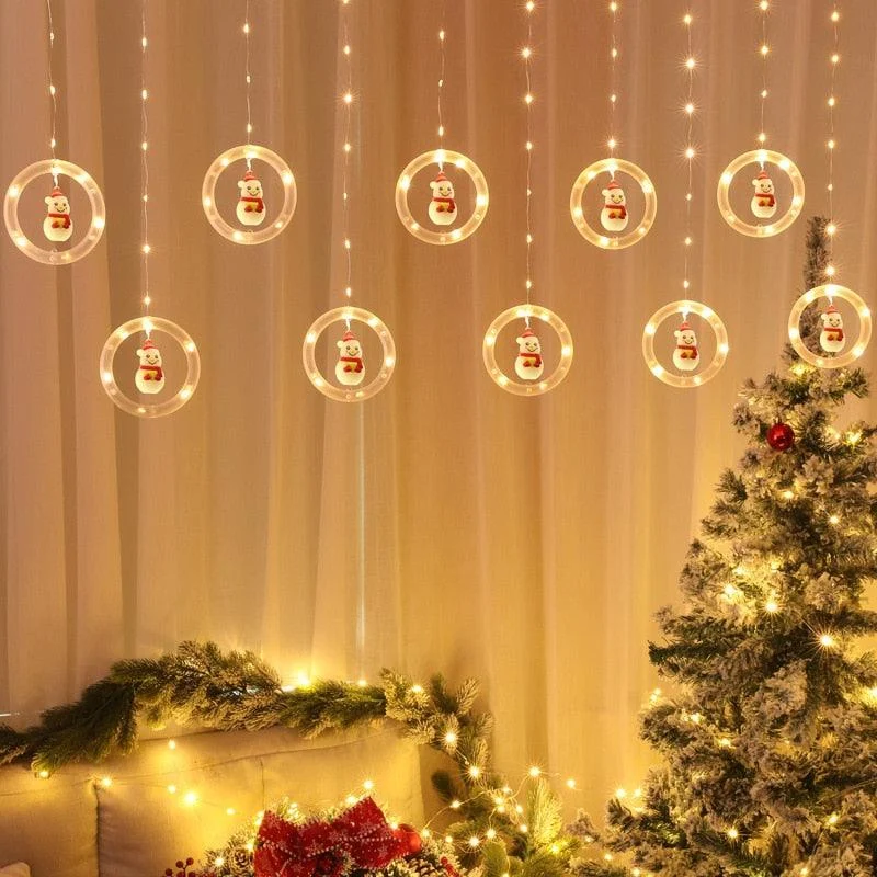 Led_Santa_Snowman_Curtain_Light_With_Rings_-_-4317458 Led Santa Snowman Curtain Light With Rings -