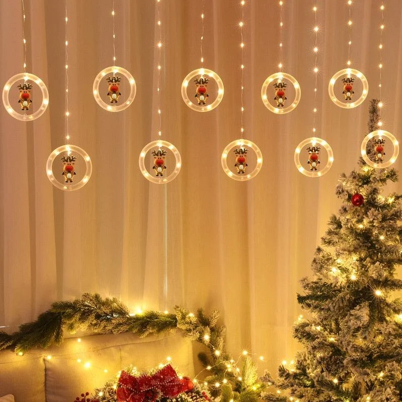 Led_Santa_Snowman_Curtain_Light_With_Rings_-_-4317464 Led Santa Snowman Curtain Light With Rings -