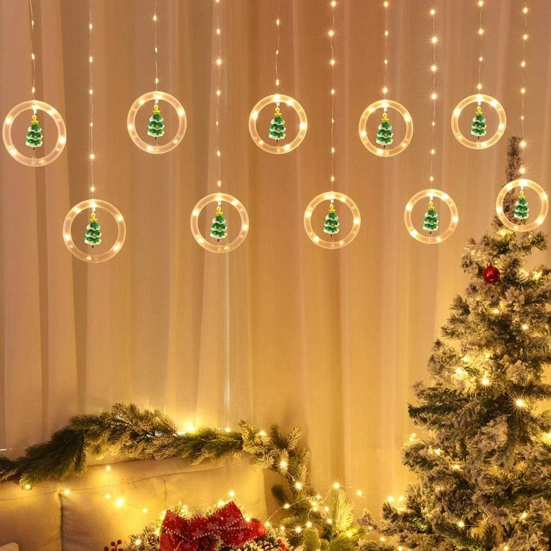 Led_Santa_Snowman_Curtain_Light_With_Rings_-_-4317471 Led Santa Snowman Curtain Light With Rings -