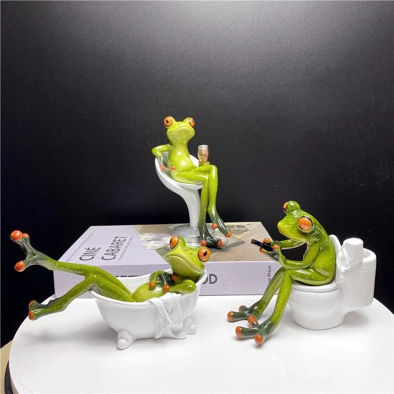 LeggyFrogFigurines-Homeko3 Leggy Frog Figurines - Homeko