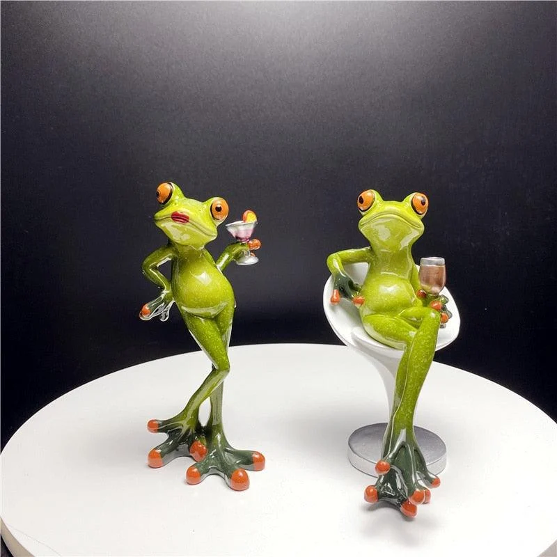 LeggyFrogFigurines-Homeko4 Leggy Frog Figurines - Homeko
