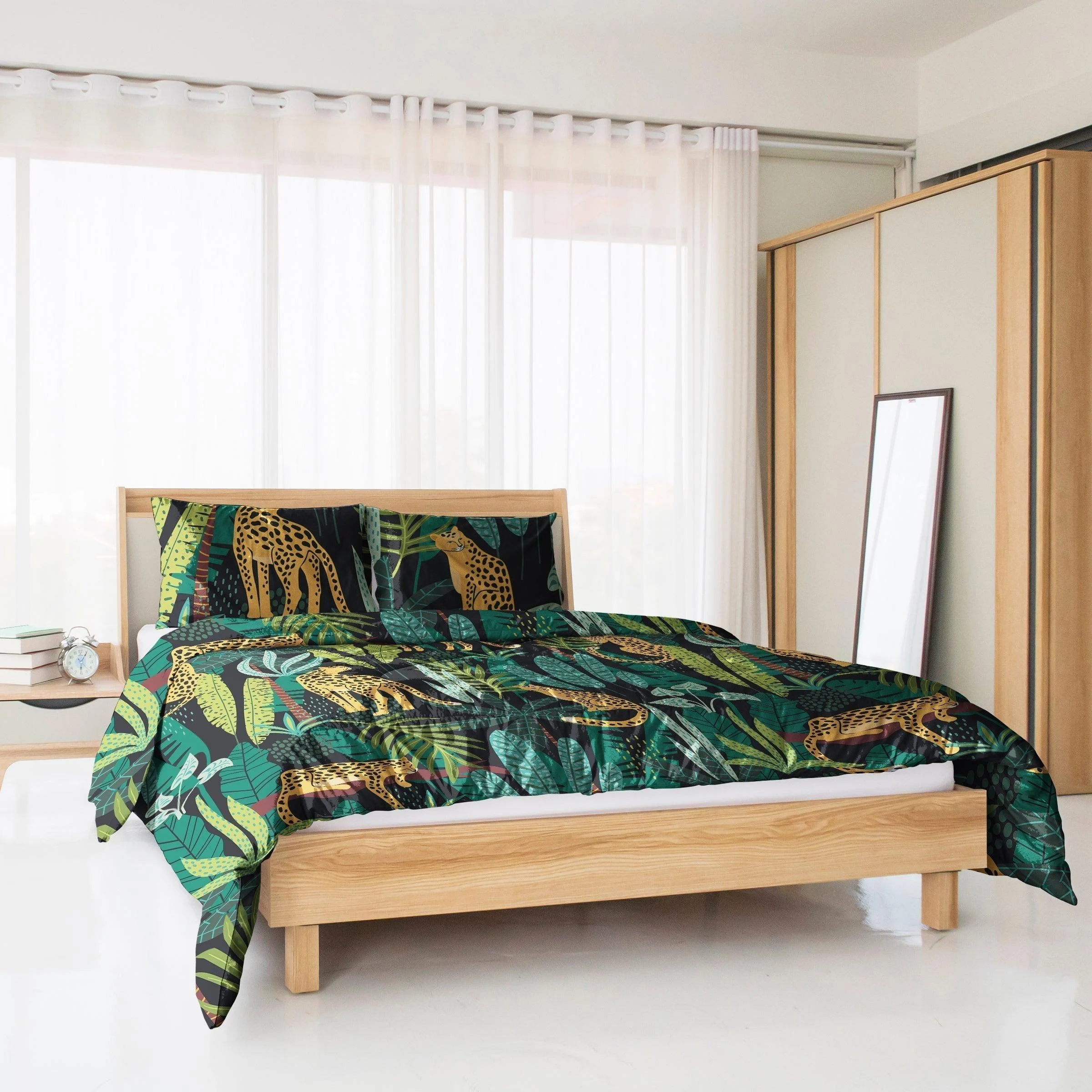 LeopardSkinPatternSeries1BedroomInteriorAngleViewMockup Leopardskinpatternseries1bedroominteriorangleviewmockup