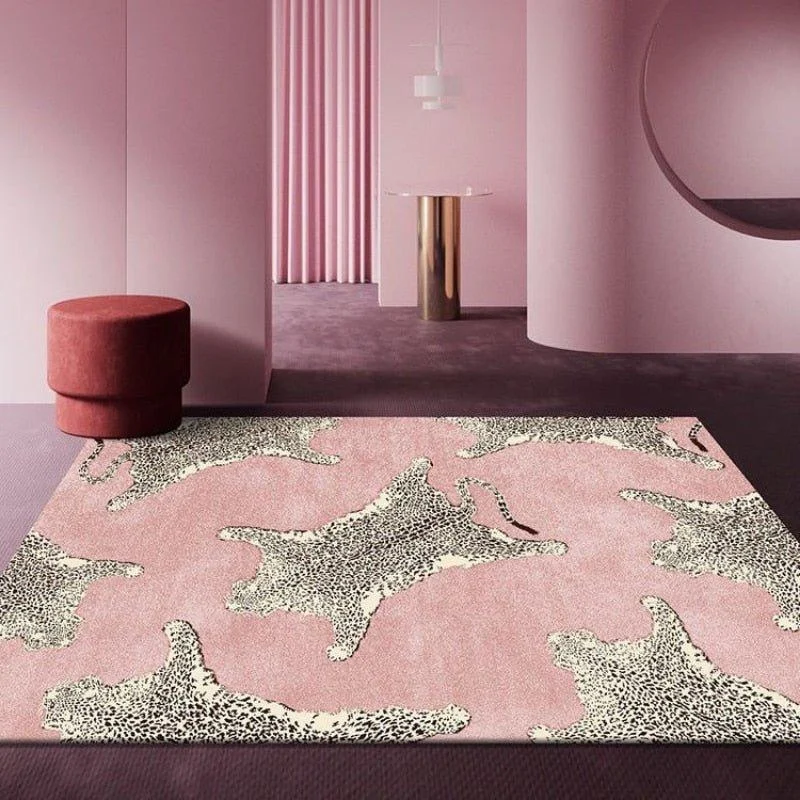 Leopard Living Room Decorative Plush Rugs - - #tag1#