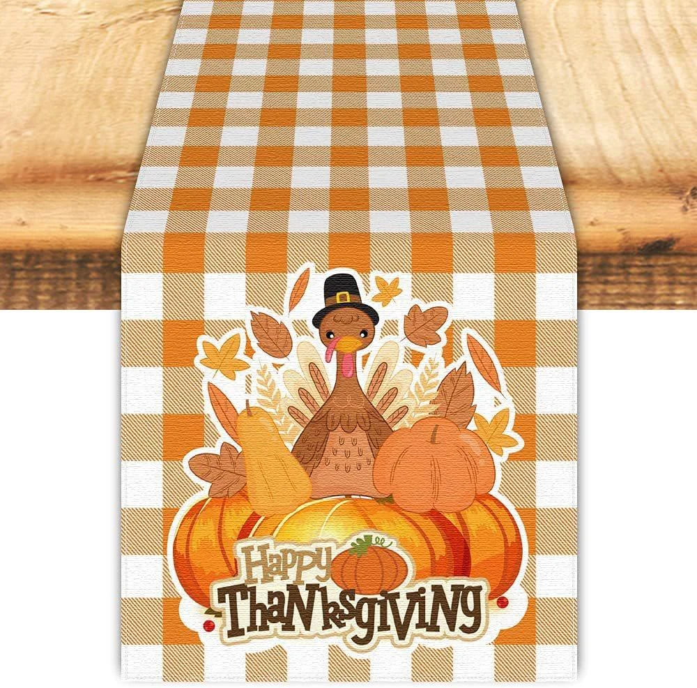 Linen_Halloween_Pumpkin_Home_Restaurant_Decoration_Table_Runner_-_-_tag1_-4303740 Linen Halloween Pumpkin Home Restaurant Decoration Table Runner - - #tag1#