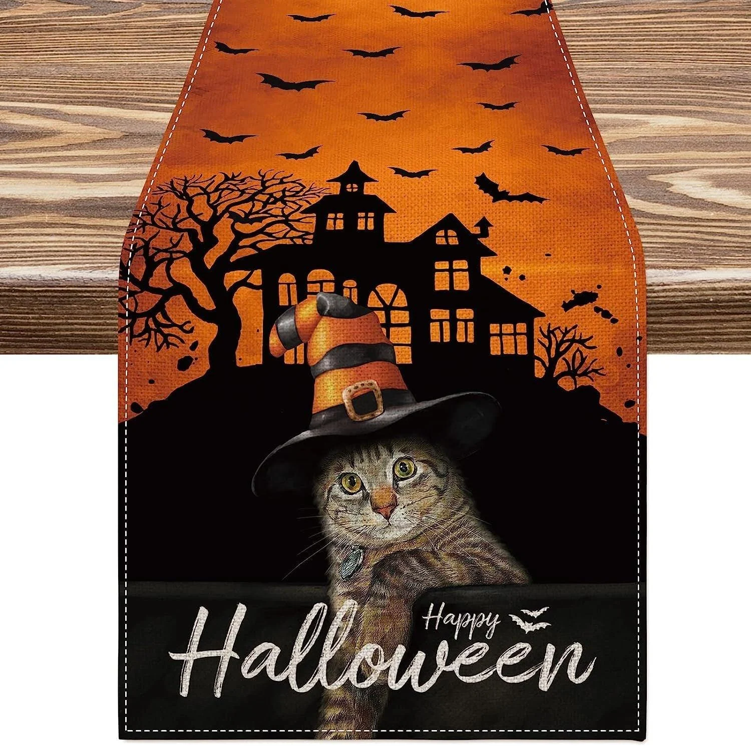 Linen_Halloween_Pumpkin_Home_Restaurant_Decoration_Table_Runner_-_-_tag1_-4303831 Linen Halloween Pumpkin Home Restaurant Decoration Table Runner - - #tag1#