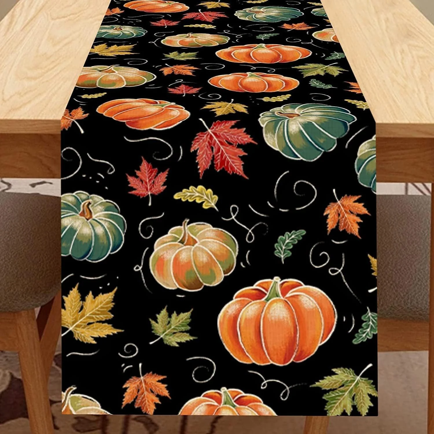 Linen_Halloween_Pumpkin_Home_Restaurant_Decoration_Table_Runner_-_-_tag1_-4303928 Linen Halloween Pumpkin Home Restaurant Decoration Table Runner - - #tag1#