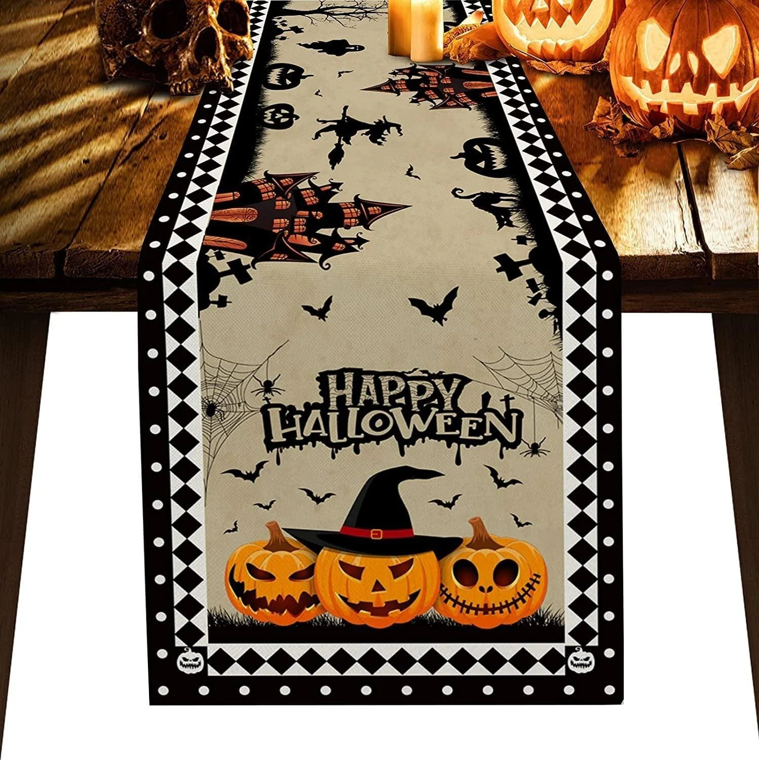 Linen_Halloween_Pumpkin_Home_Restaurant_Decoration_Table_Runner_-_-_tag1_-4303941 Linen Halloween Pumpkin Home Restaurant Decoration Table Runner - - #tag1#