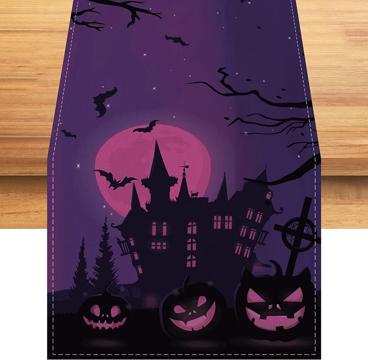 Linen_Halloween_Pumpkin_Home_Restaurant_Decoration_Table_Runner_-_-_tag1_-4303948 Linen Halloween Pumpkin Home Restaurant Decoration Table Runner - - #tag1#