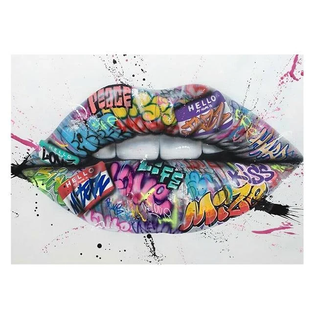 Lips Street Graffiti - Homeko