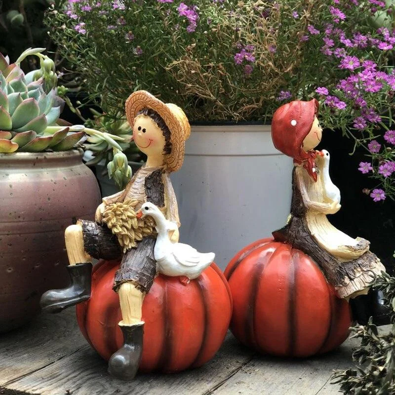 Little Boy Girl Elf Home Garden Decoration -  - #tag1#