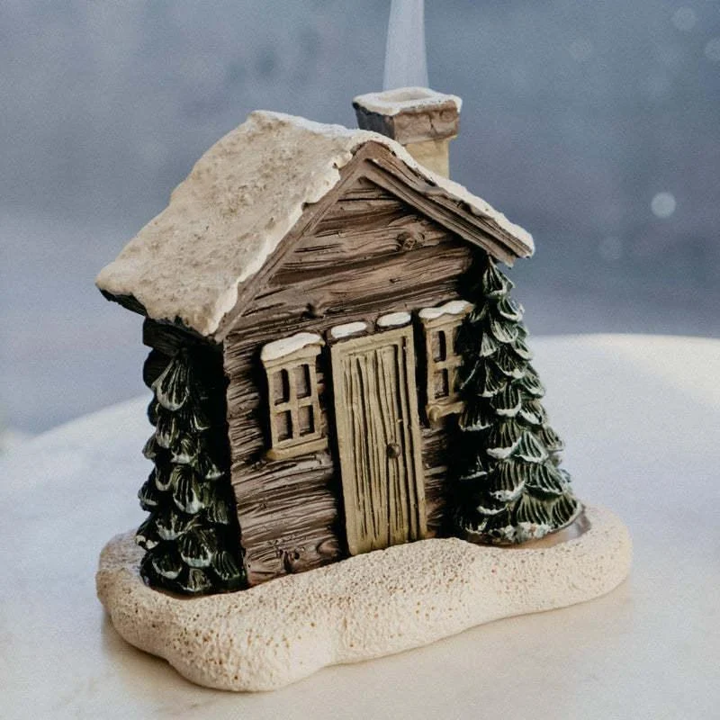 Log_Cabin_Incense_Burner_with_Smoking_Chimney_-_-4321157 Log Cabin Incense Burner with Smoking Chimney -