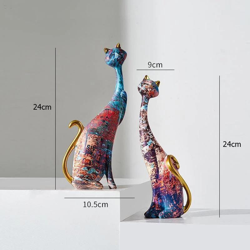 Long_Neck_Cats_Decoration_Figurines_-_-4321595 Long Neck Cats Decoration Figurines -