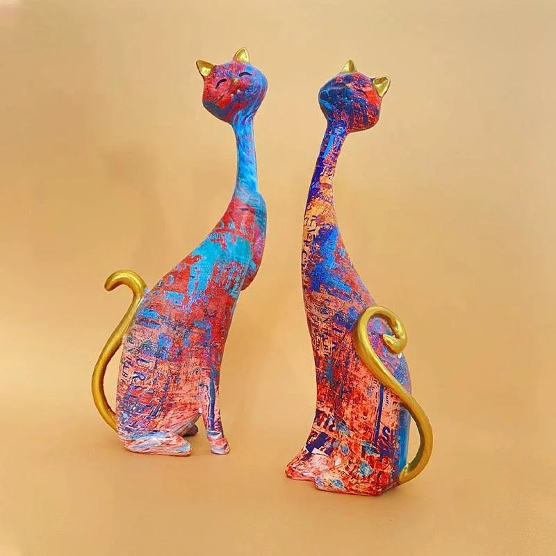 Long_Neck_Cats_Decoration_Figurines_-_-4321604 Long Neck Cats Decoration Figurines -
